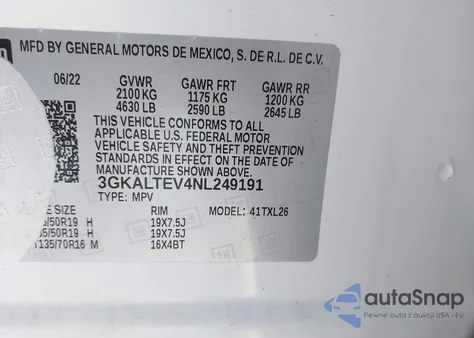 2022 GMC Terrain Awd Sle из США, поврежденный, VIN 3GKALTEV4NL249191